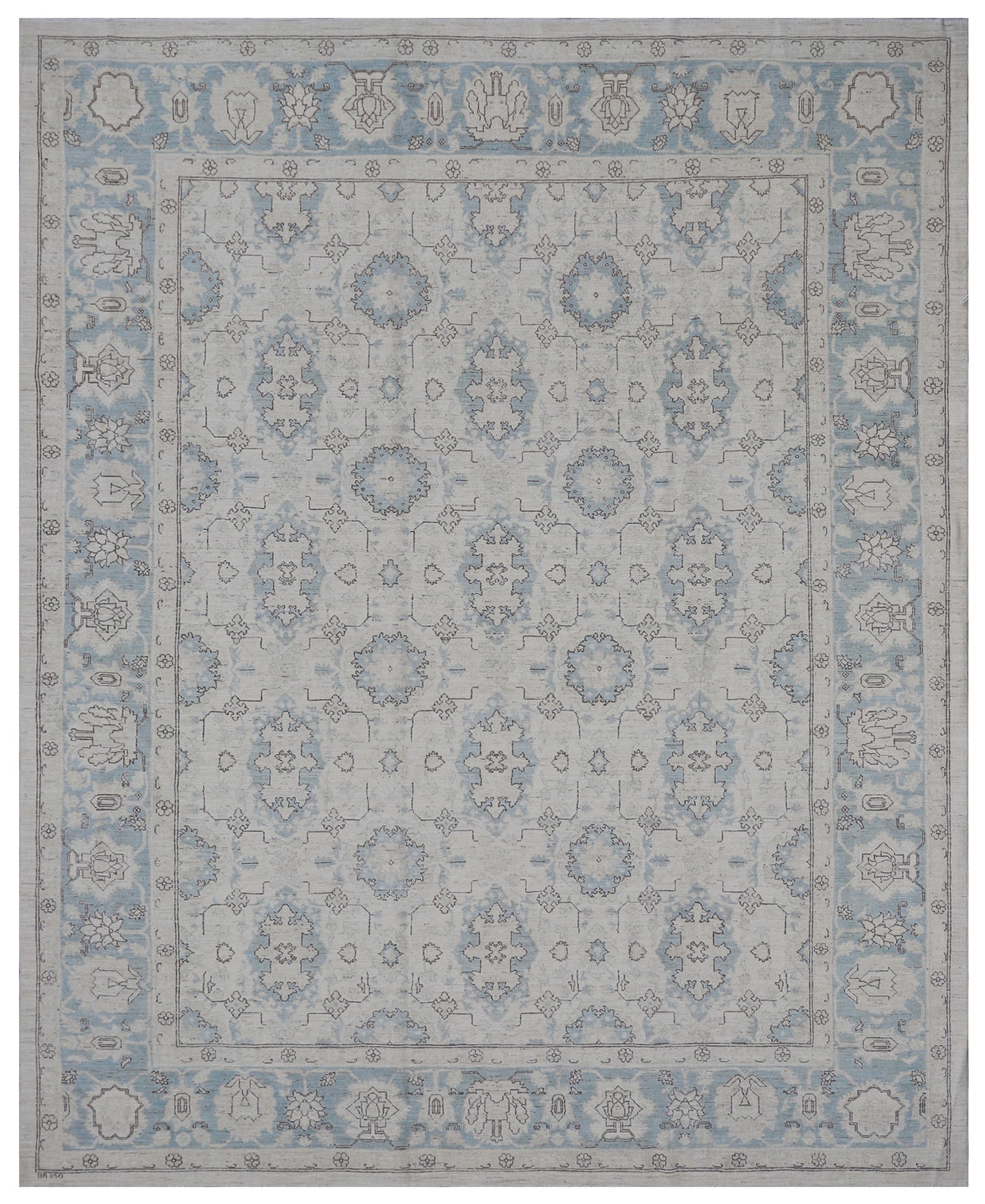 9'x11' Ariana Agra Design Ivory Blue Rug