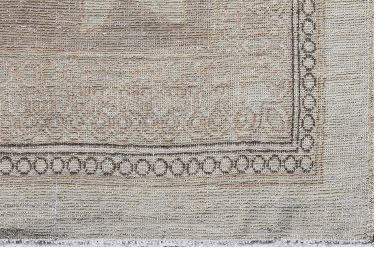 10'x14' Polonaise Design Green Blue Pink Ivory Brown Silk and Wool Ariana Luxury Rug