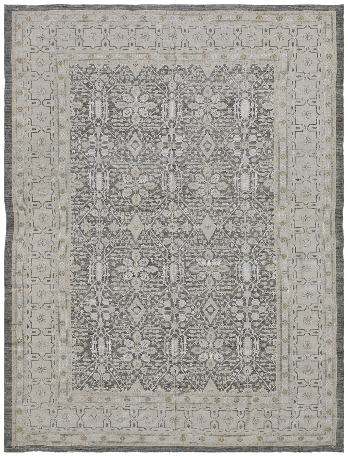 11'x15' Fine Cotton And Wool Tabriz Design Ariana Rug