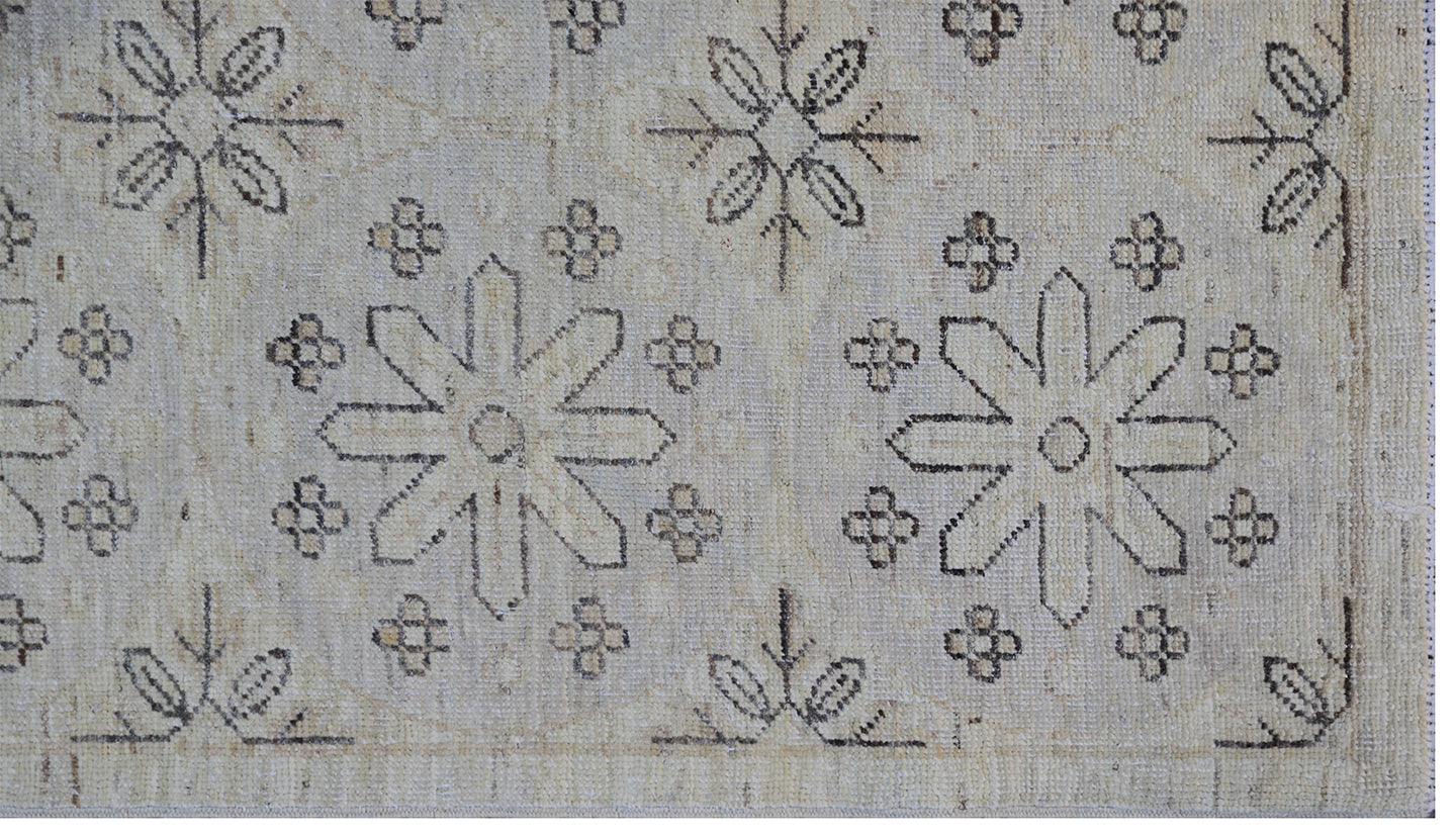 12'x9' Ariana Transitional Floral Ivory Rug