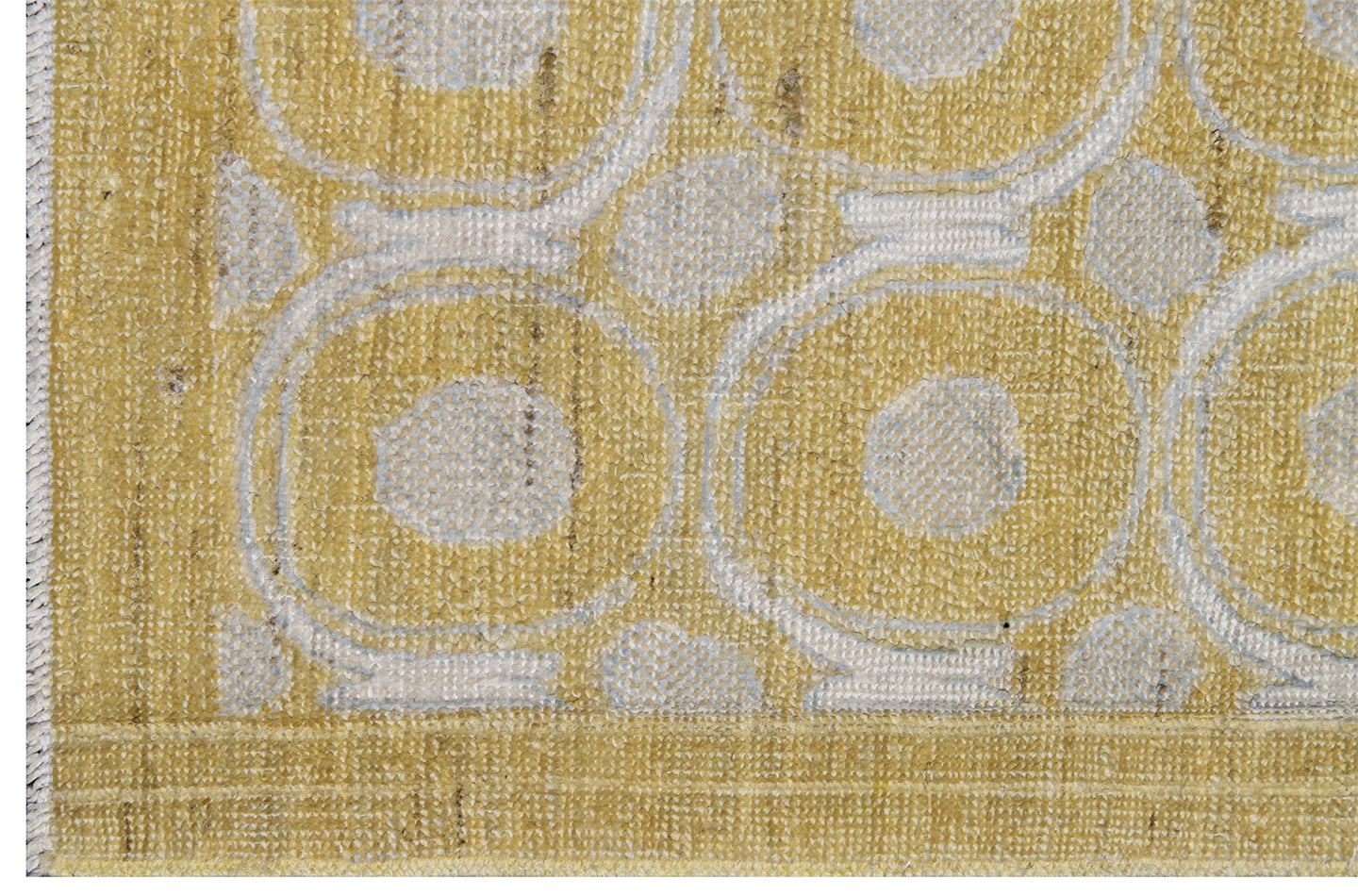 10'x14' Yellow Gold Circular Design Ariana Modern Rug
