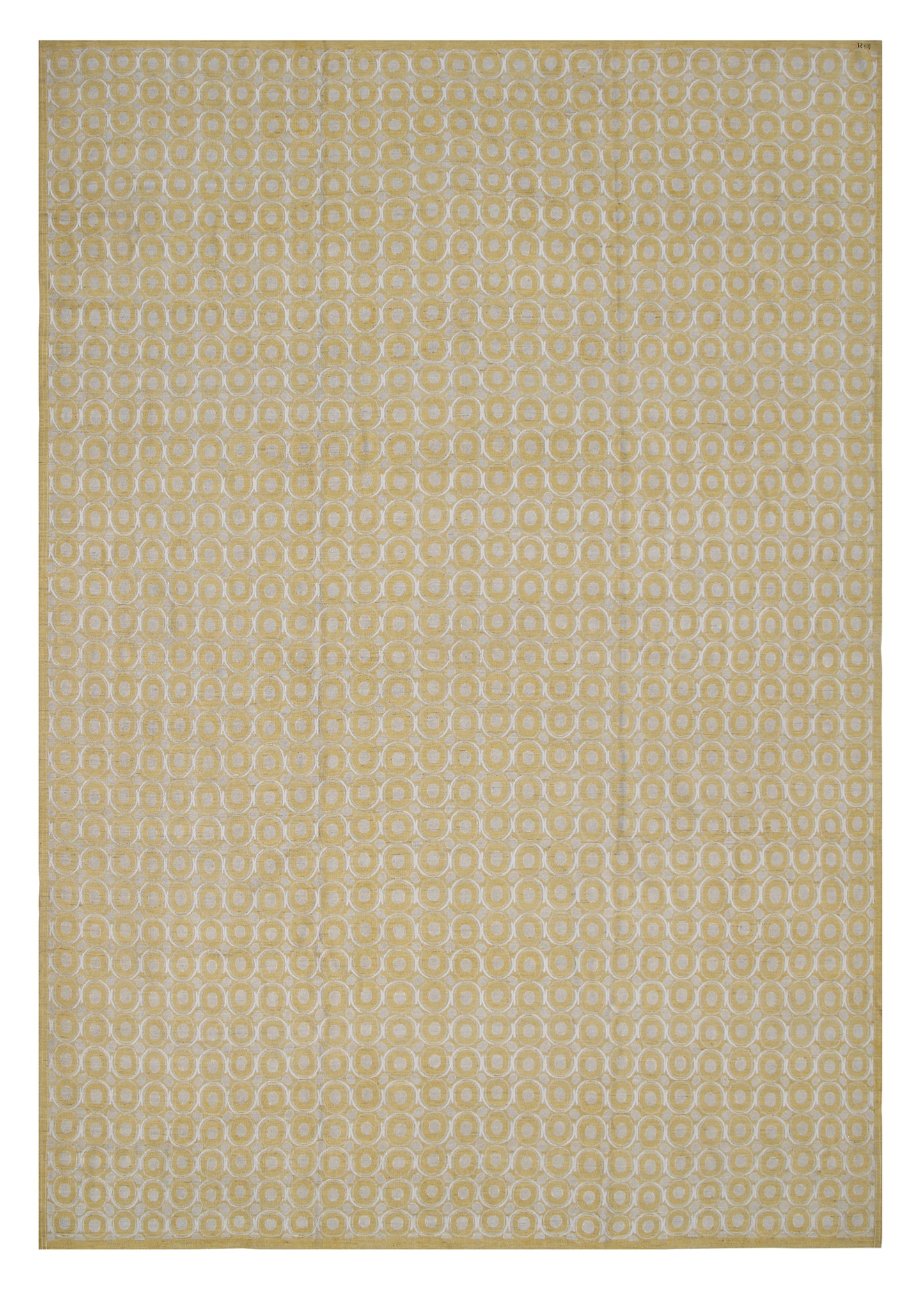 10'x14' Yellow Gold Circular Design Ariana Modern Rug