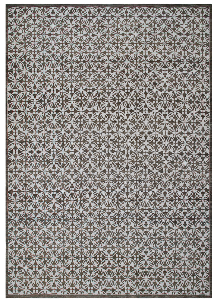 9'x12' Hand-knotted Rug | Cotton Wool | Ariana Modern Design Rug