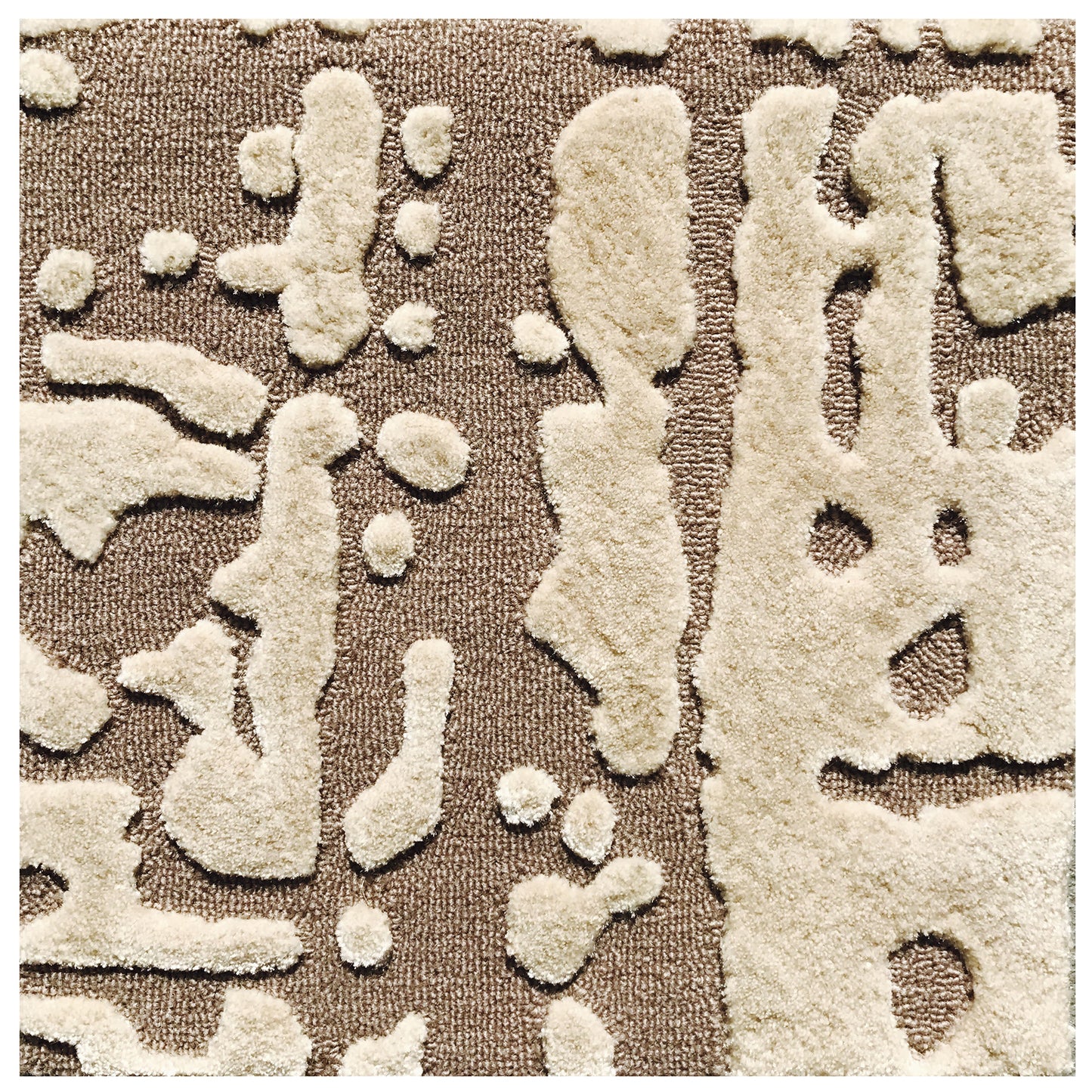 1'x1' Hand Tufted Cut and Loop Pile High Low Ariana Modern Custom Only