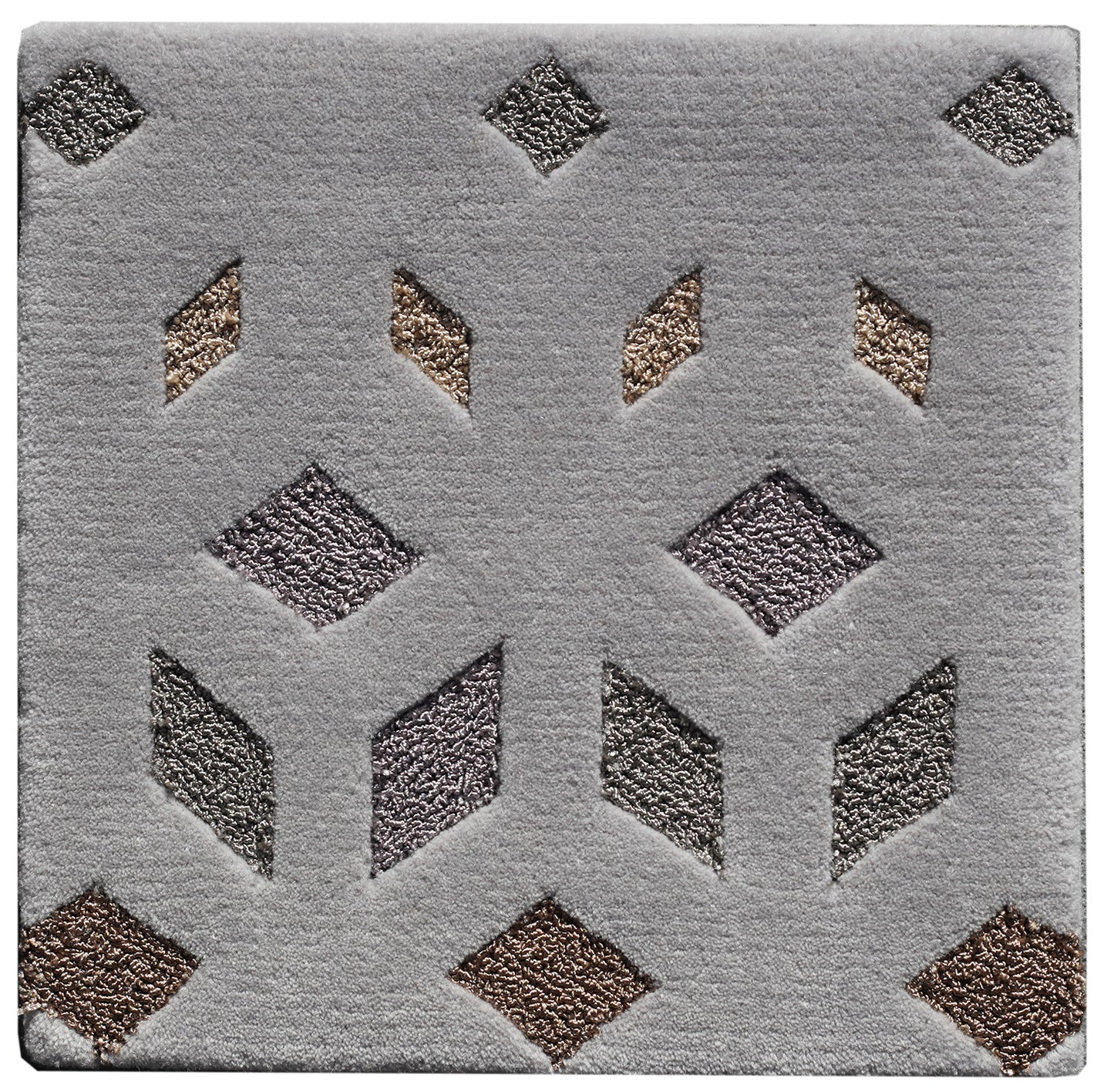 1x1 Cut Pile Worsted Wool and Lurex Shiny Nylon Tufted Ariana Modern Custom