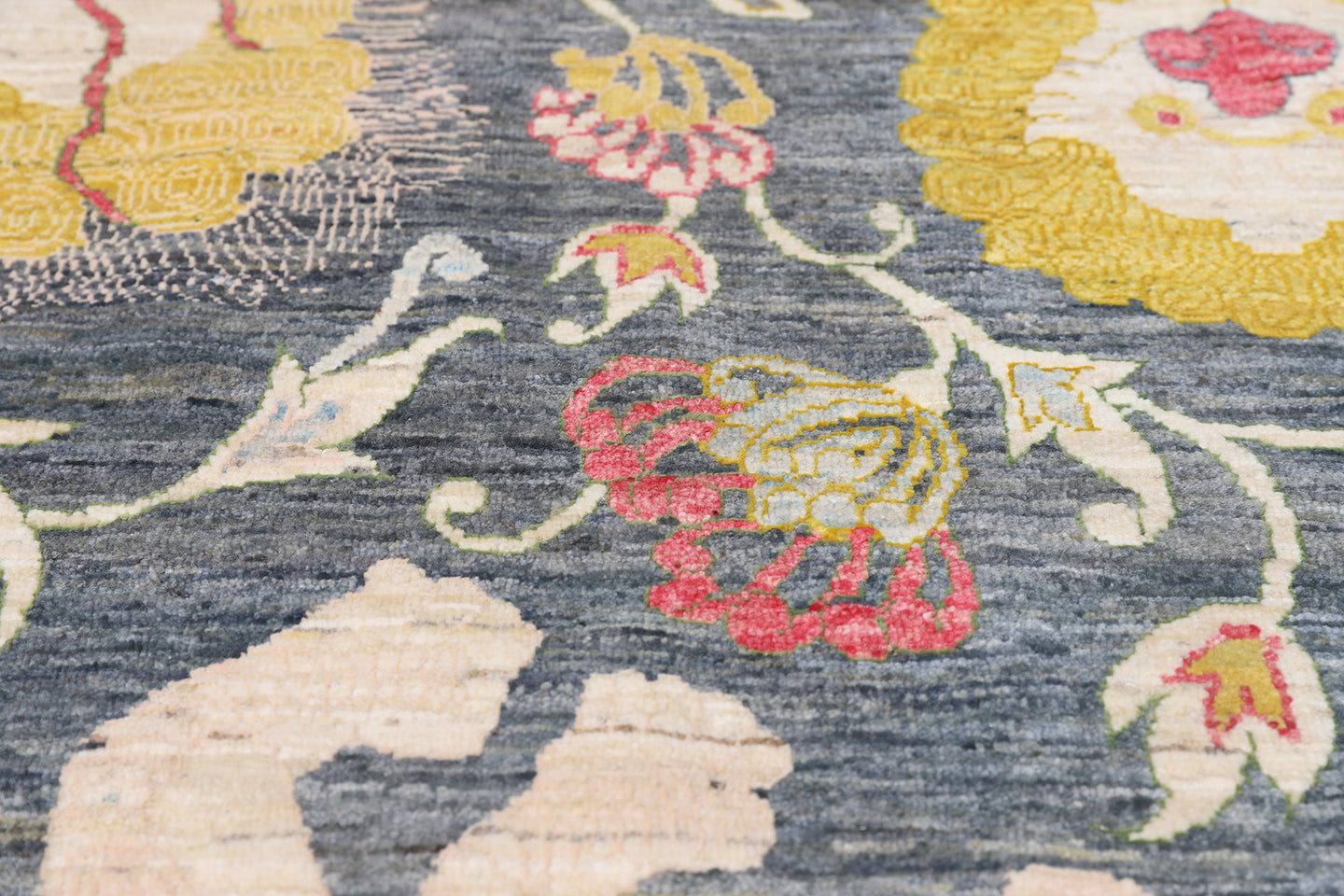 9x12 Chinese Foo Dog Design Silk and Wool Ariana Modern
