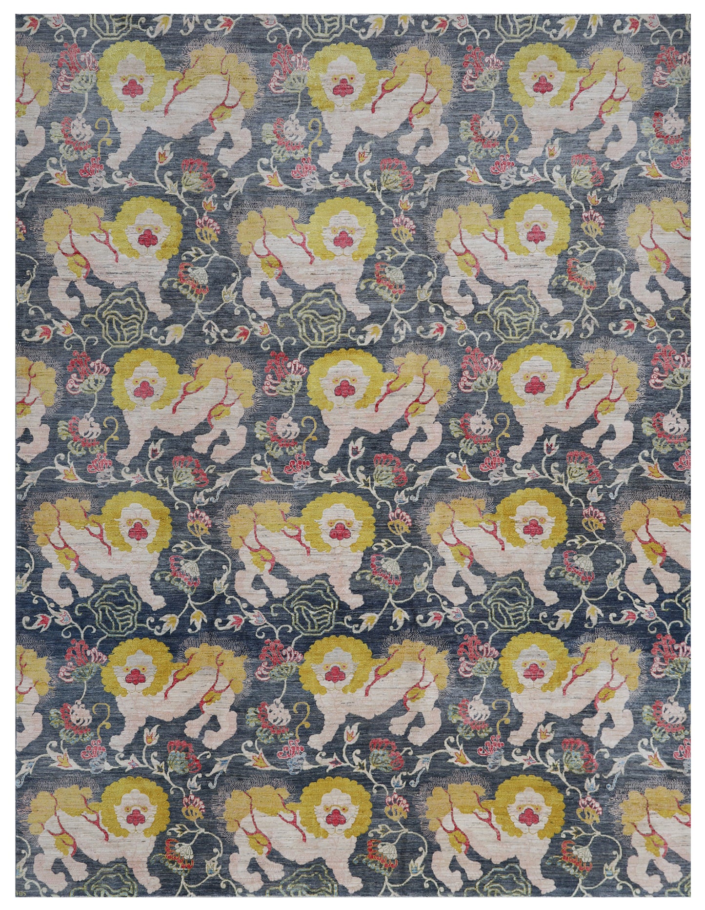 9x12 Chinese Foo Dog Design Silk and Wool Ariana Modern
