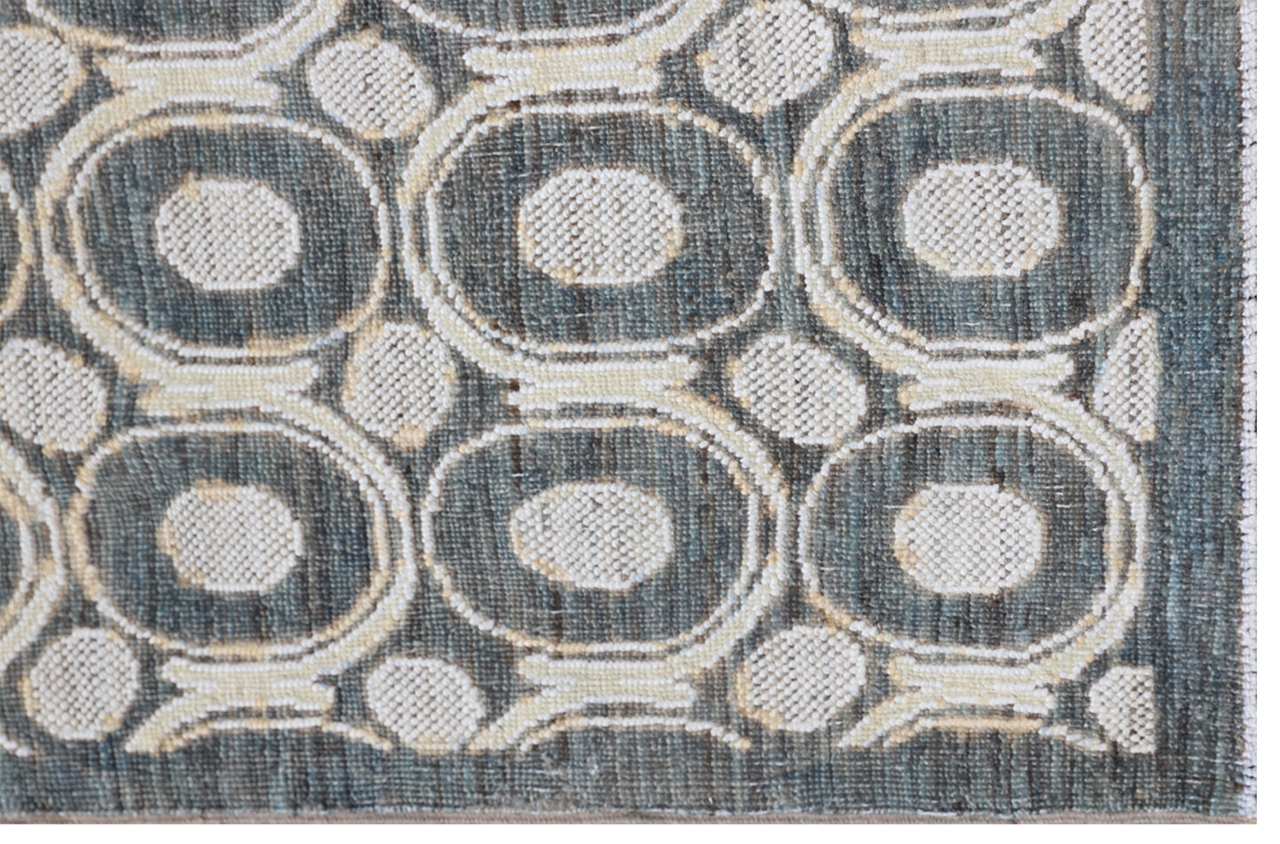 10'x13' Blue Circular Design Ariana Modern Rug