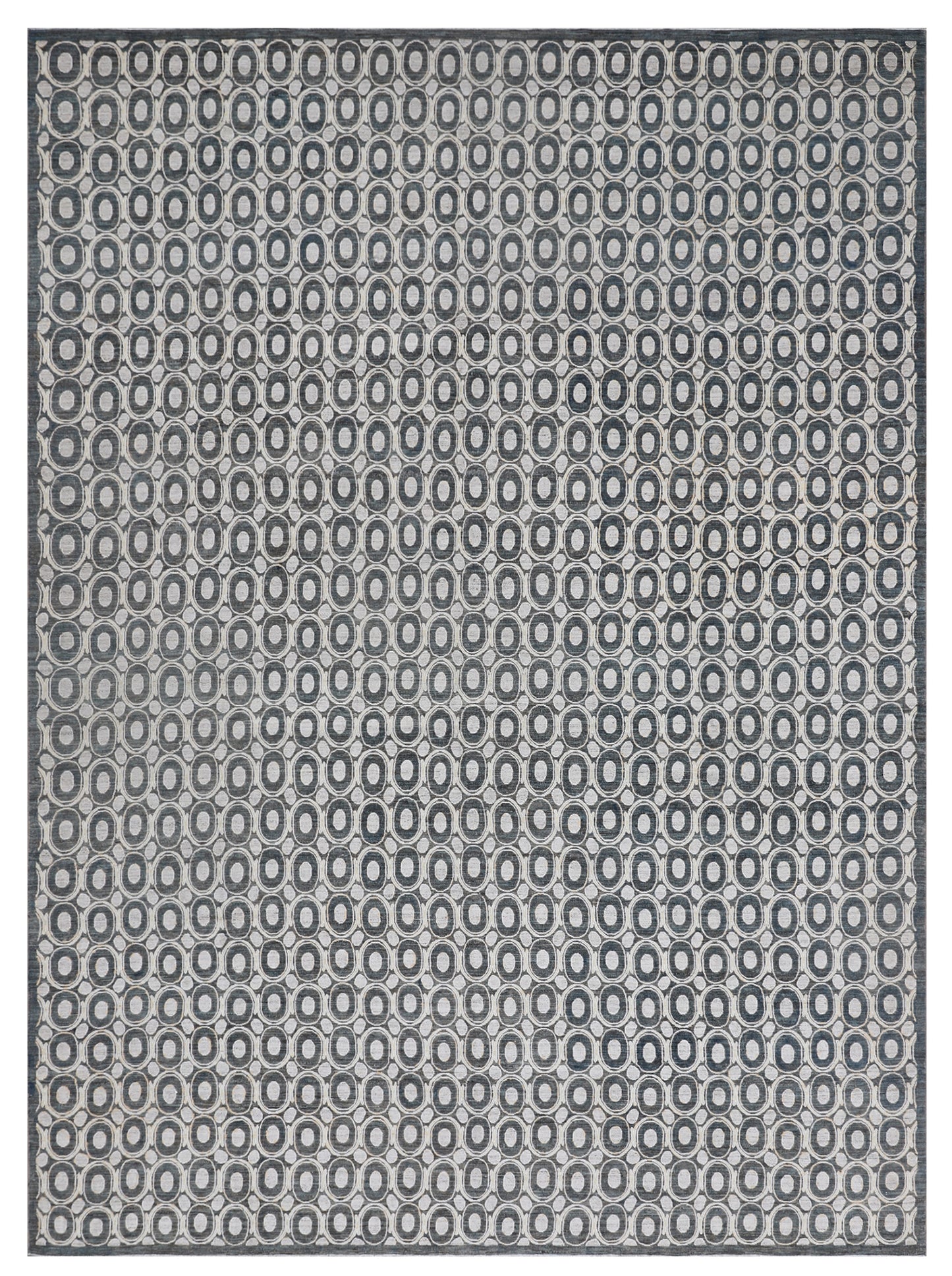 10'x13' Blue Circular Design Ariana Modern Rug