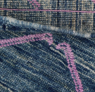 8'x10' Wool Rug | Blue Area Rug | Modern Rug
