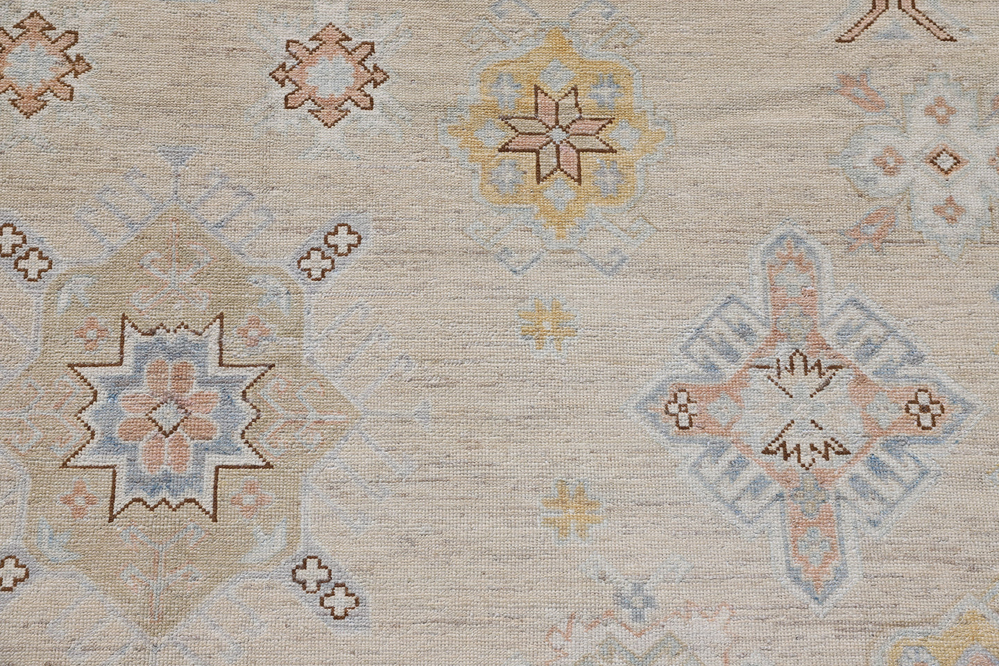 9'x12' Ariana Geometric Neutral Hazara Rug