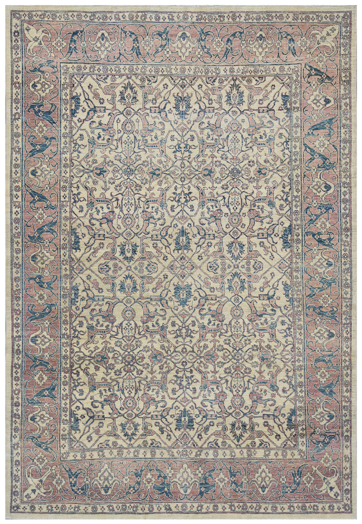 12'x9' Luxury Rug | Ariana Ivory Blue Pink Rug | Floral Rug