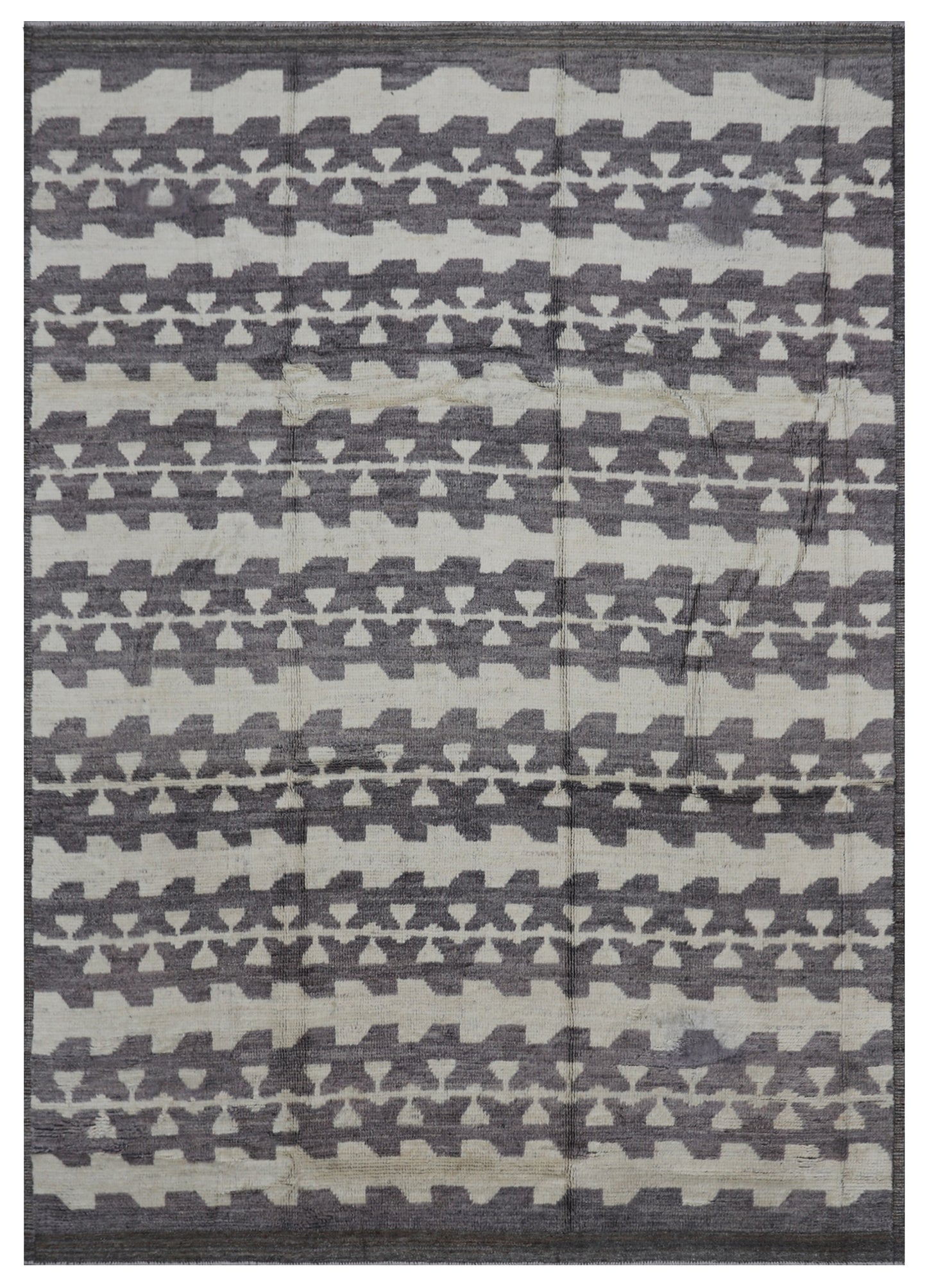 13'x9' Ariana Moroccan Style Grey Off White Rug