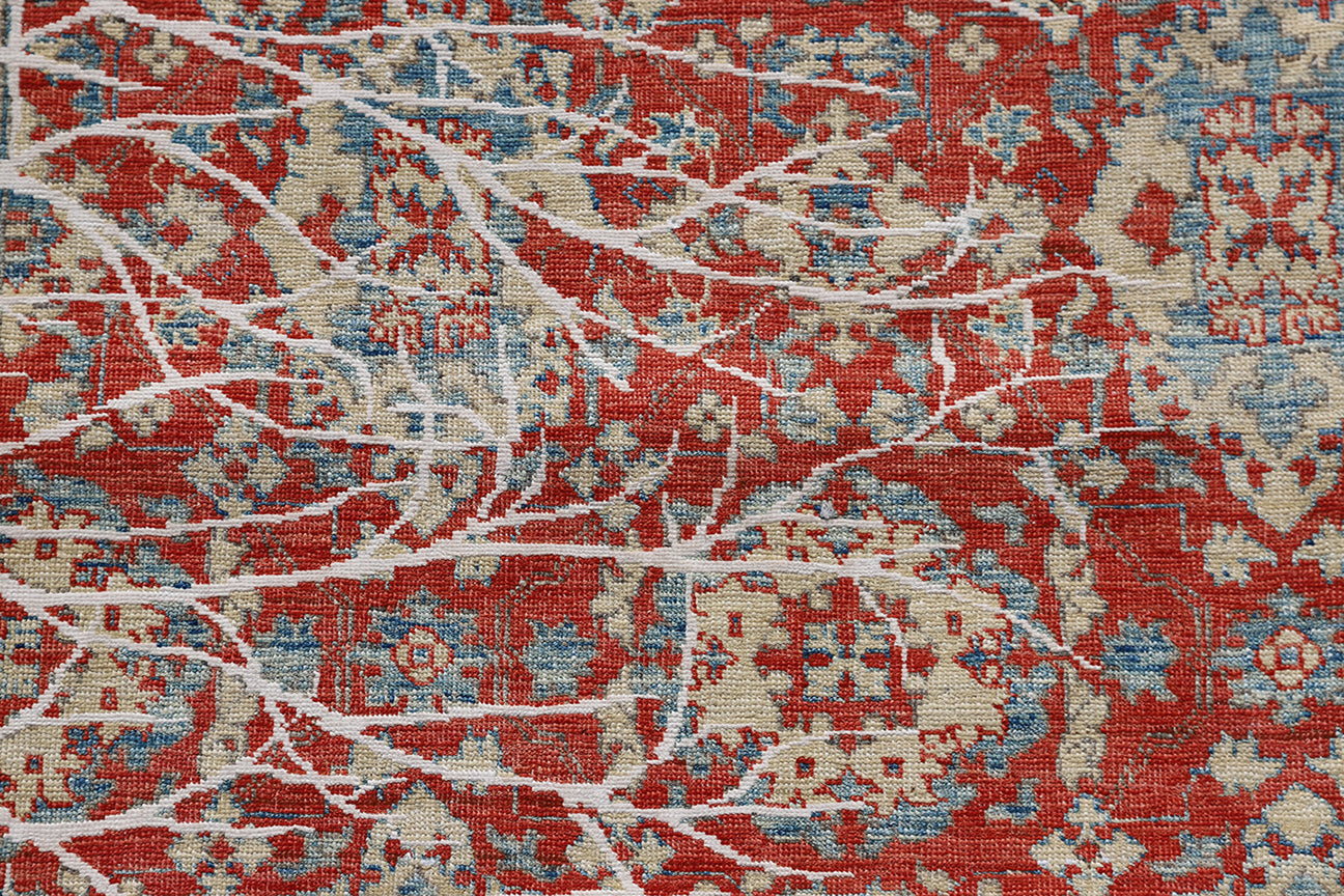 6'x9' Red Agra 505 Design Ariana Modern Rug