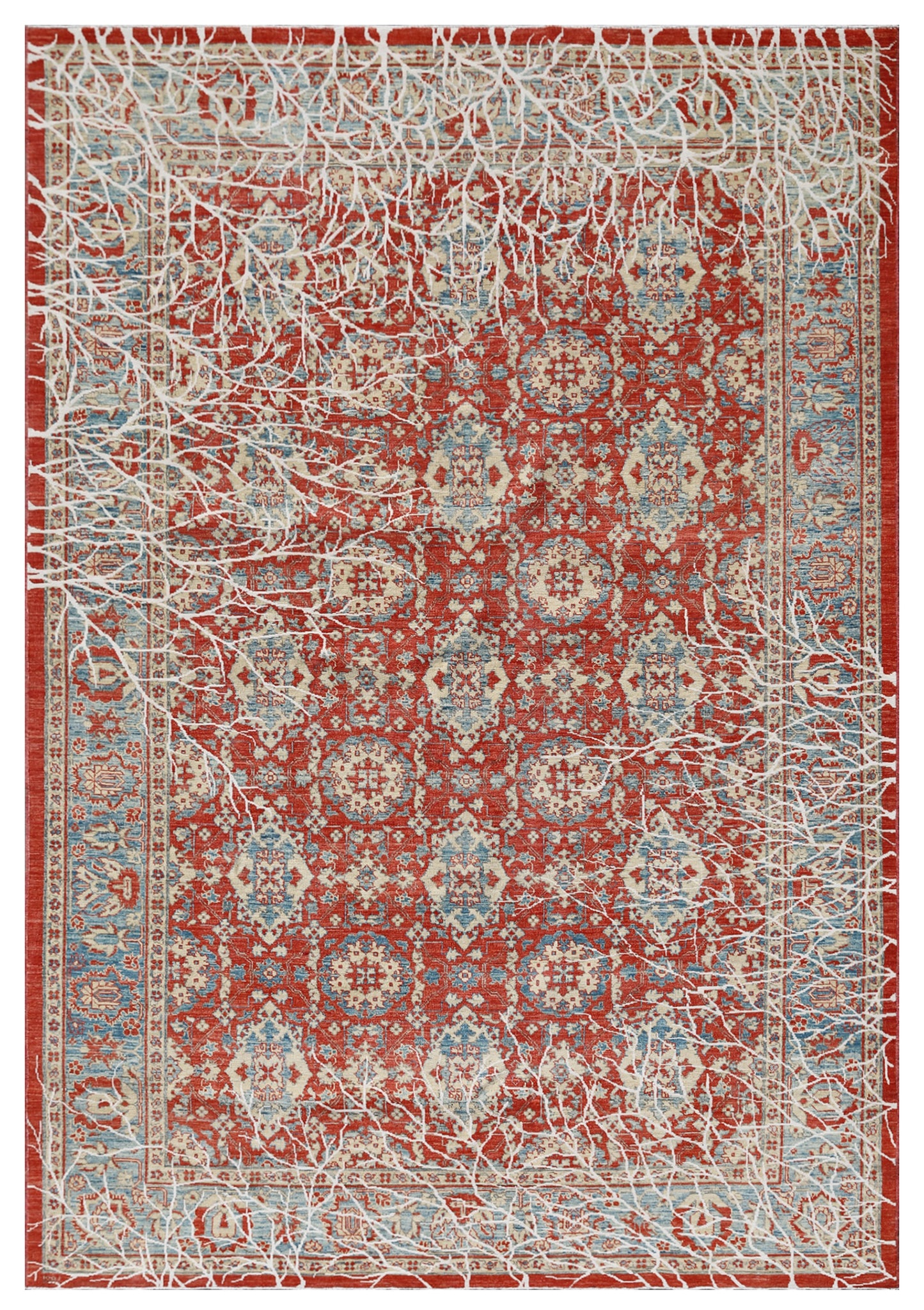 6'x9' Red Agra 505 Design Ariana Modern Rug
