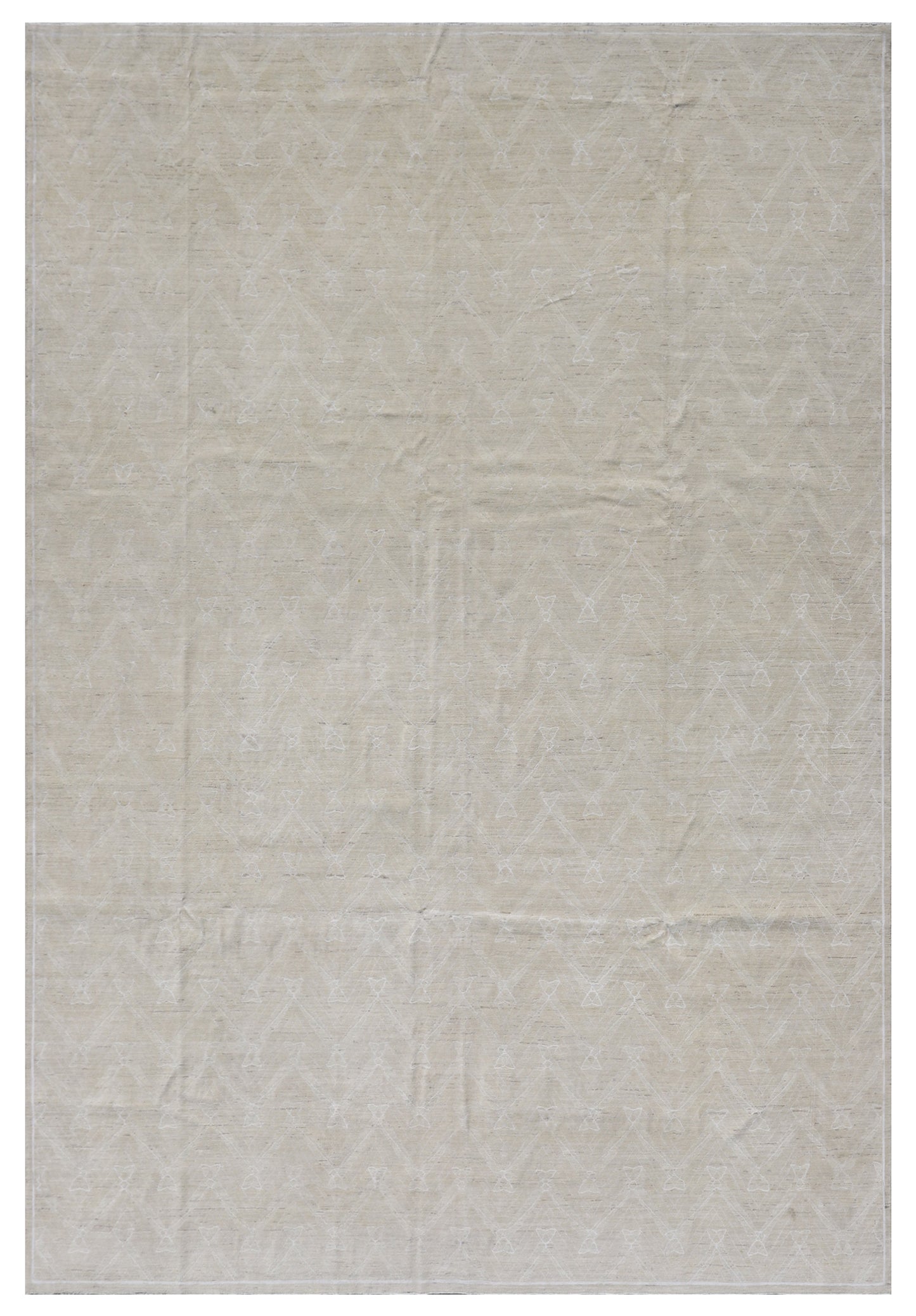 9'x12' Ariana Transitional Earth Tone Ivory White Handmade Rug