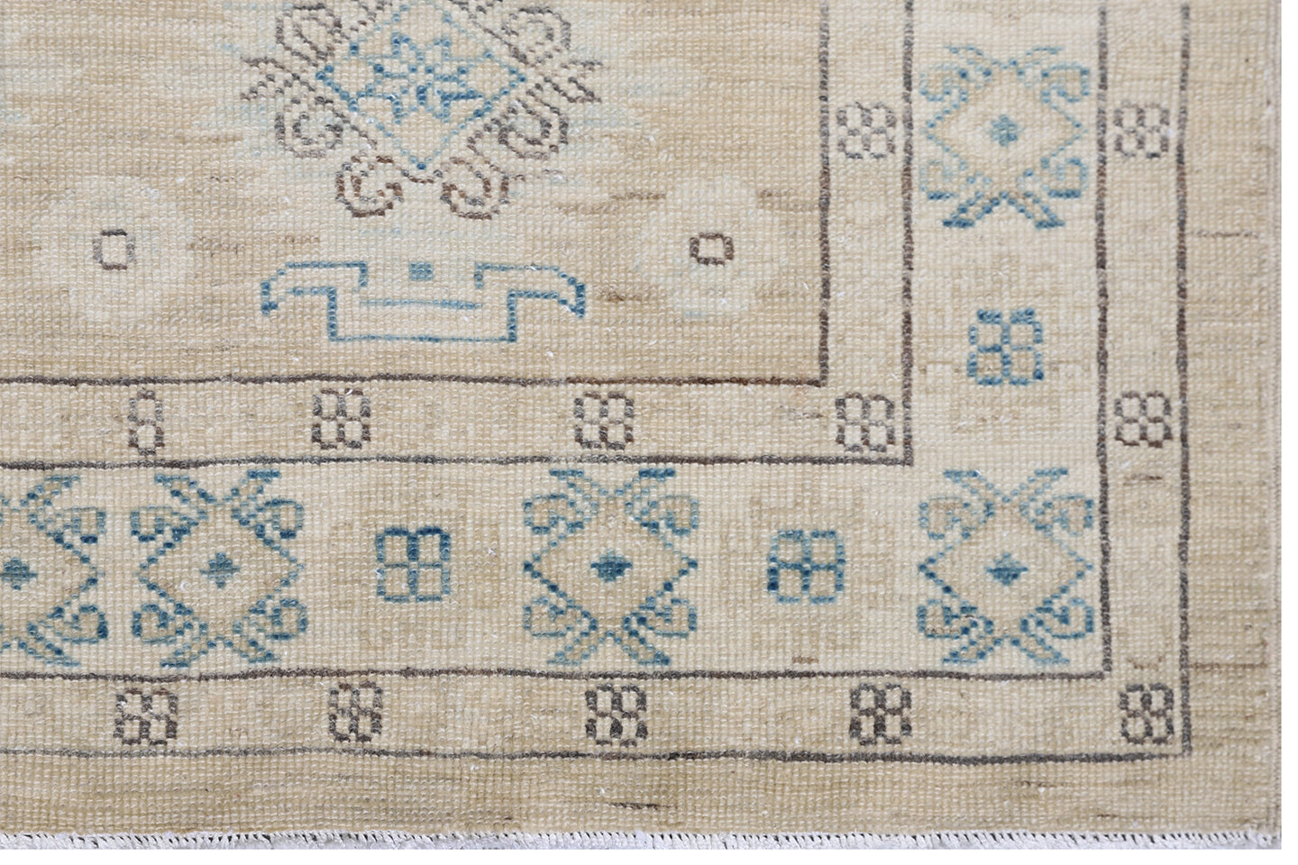 20.07 x 3.00 Ariana Geometric Neutral Runner Hazara Rug