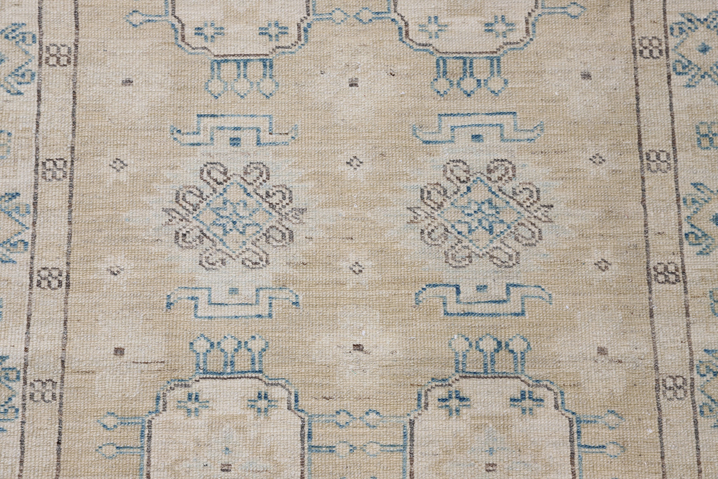 20.07 x 3.00 Ariana Geometric Neutral Runner Hazara Rug