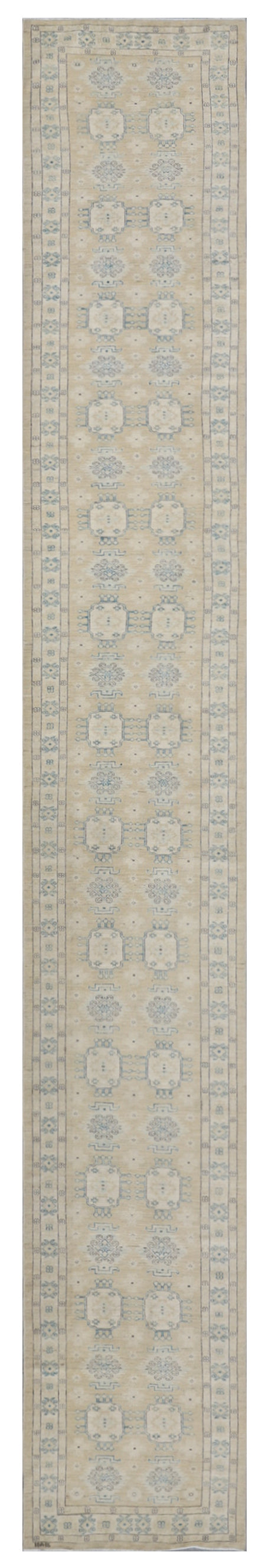 20.07 x 3.00 Ariana Geometric Neutral Runner Hazara Rug