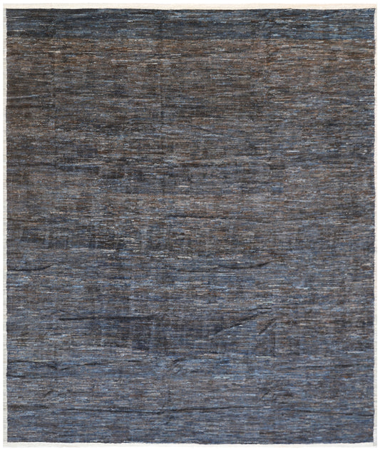 12'x15' Ariana Moroccan Style Solid Navy Barchi Rug