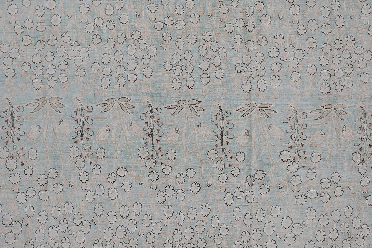 9'x12 Soft Blue Directional Floral Design Ariana Modern Transitional Rug