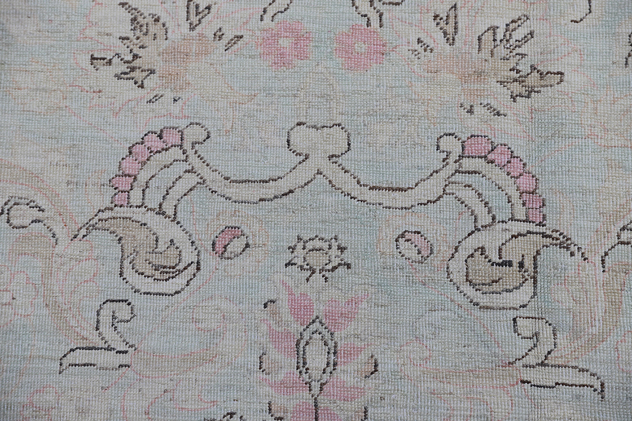 7'x17' Ariana Caucasian Design Blue Beige Pink Long Rug