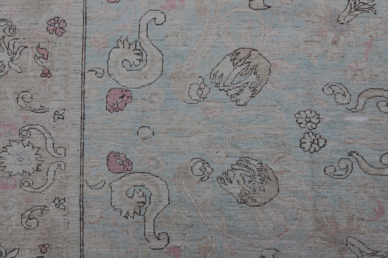7'x17' Ariana Caucasian Design Blue Beige Pink Long Rug