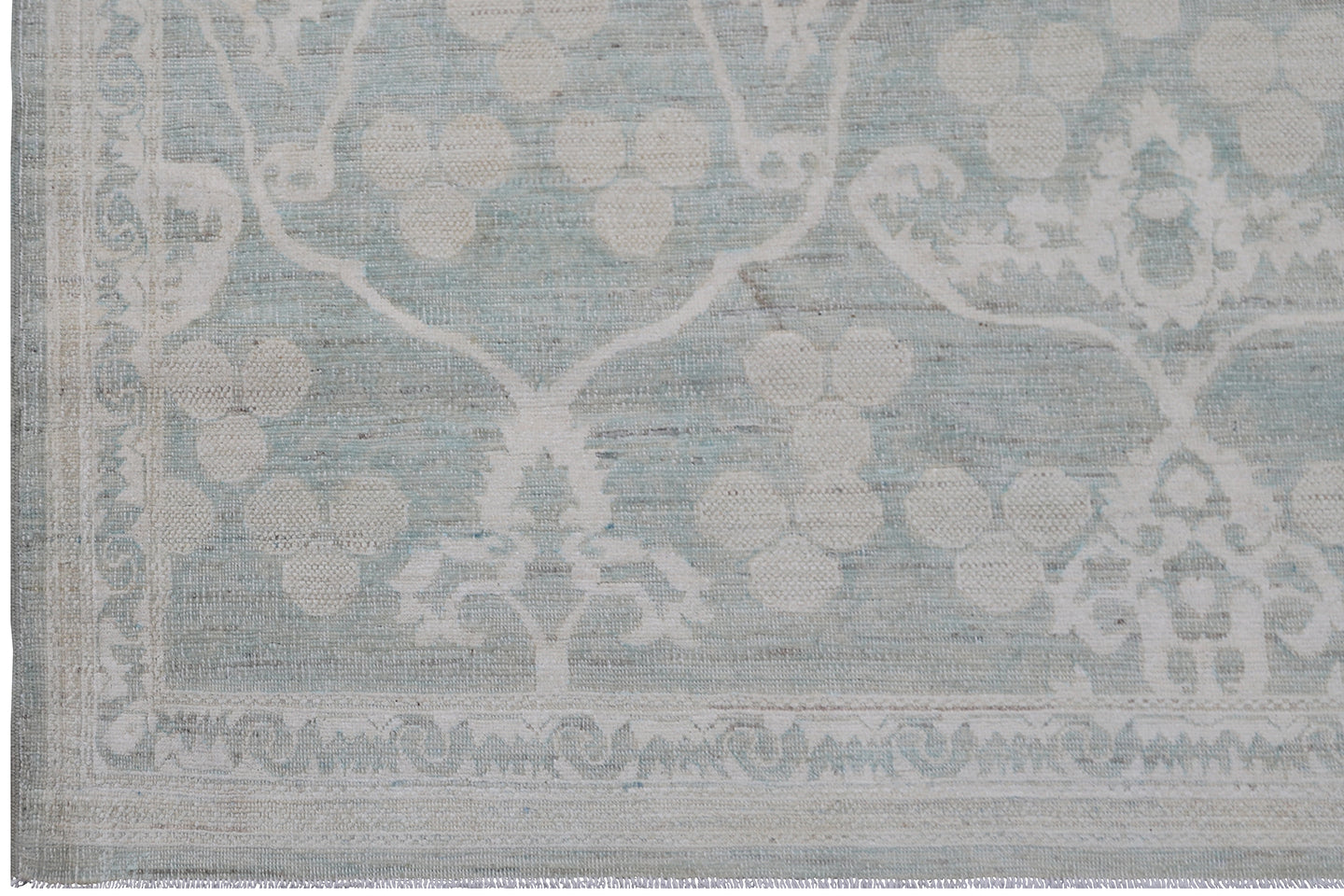 9'x12' Ariana Modern Ottoman Design Blue Cream Rug