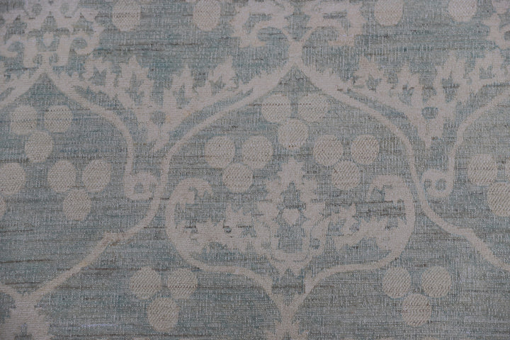 9'x12' Ariana Modern Ottoman Design Blue Cream Rug
