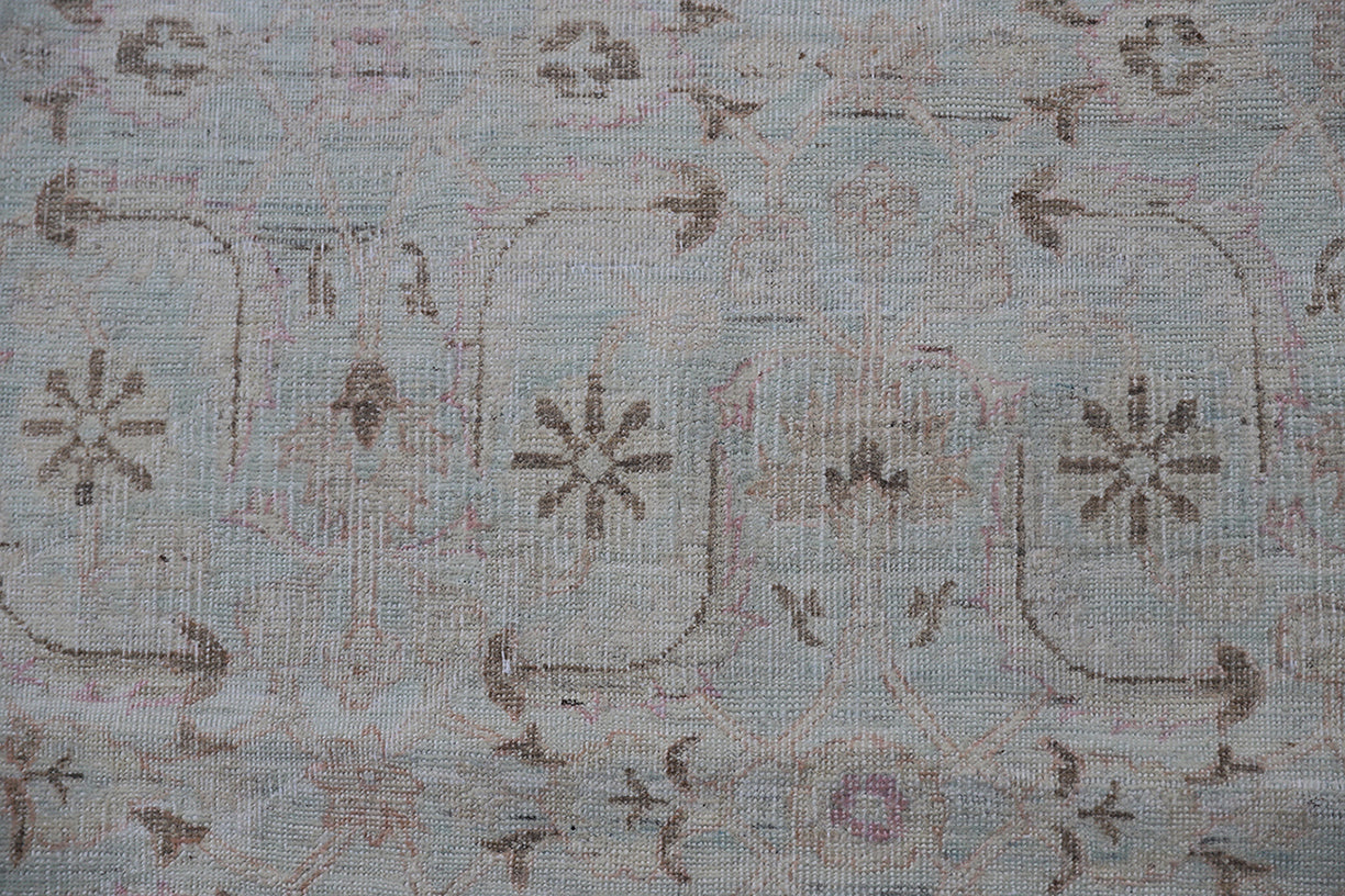 9'x12' Ariana Traditional Tabriz Design Blue Ivory Brown Rug