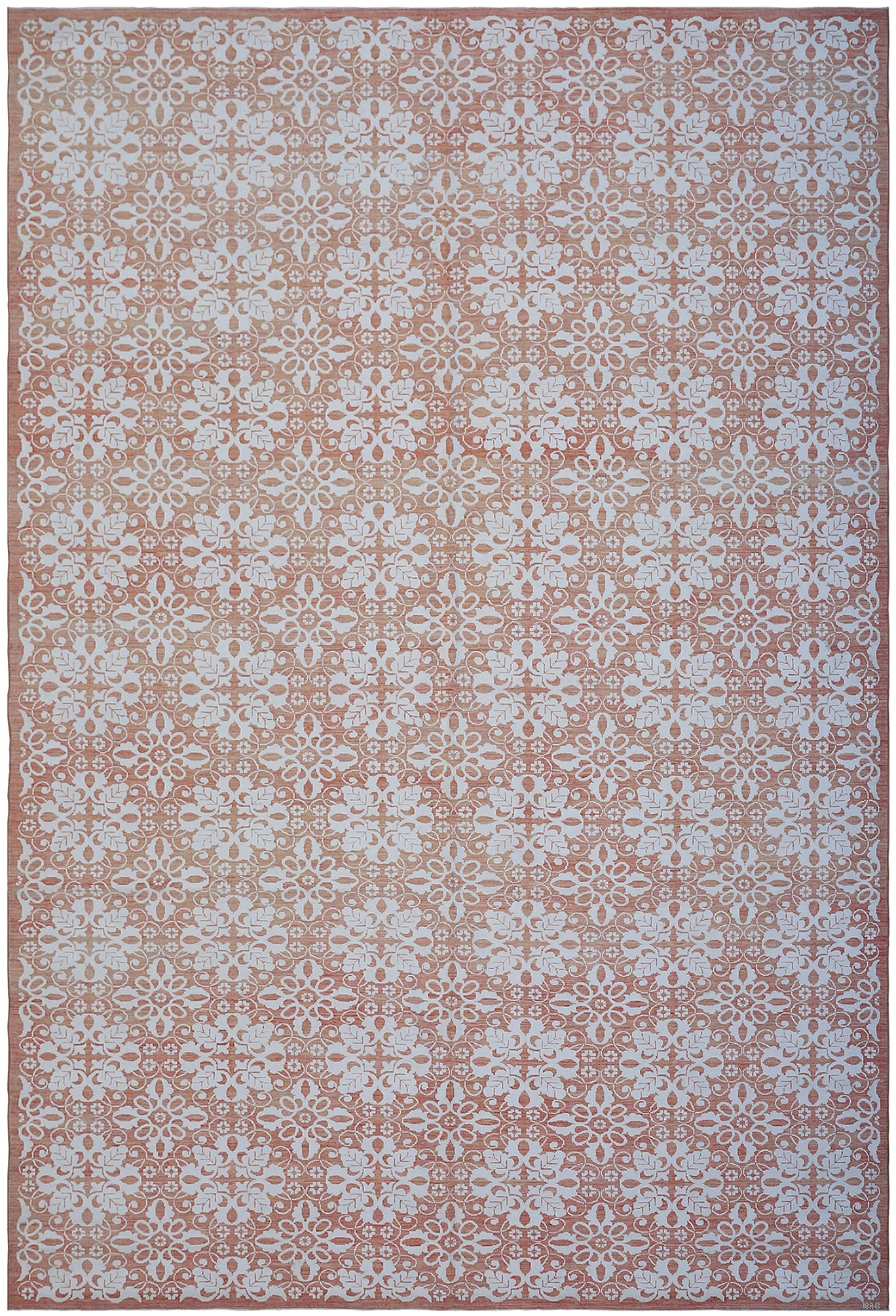 7'x11' Ariana Modern Copper White Floral Rug