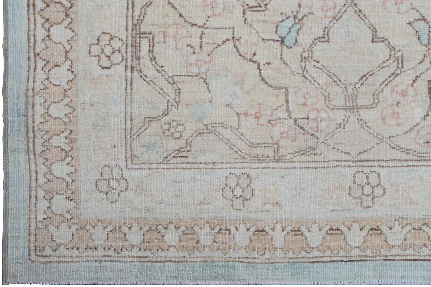 9'x12' Ariana Traditional Tabriz Design Blue Beige Brown Rug