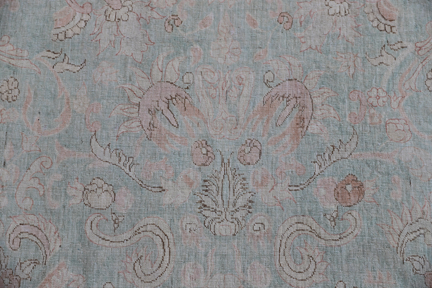 7'x18' Green Gallery Size Floral Design Ariana Luxury Collection Wide Runner Rug