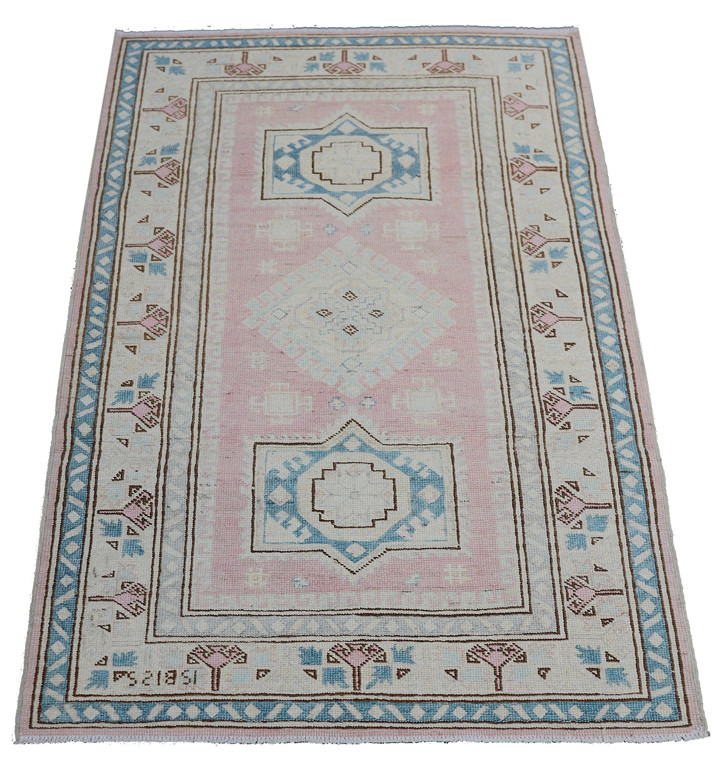 3'x4' Small Pink Ariana Hazara Rug