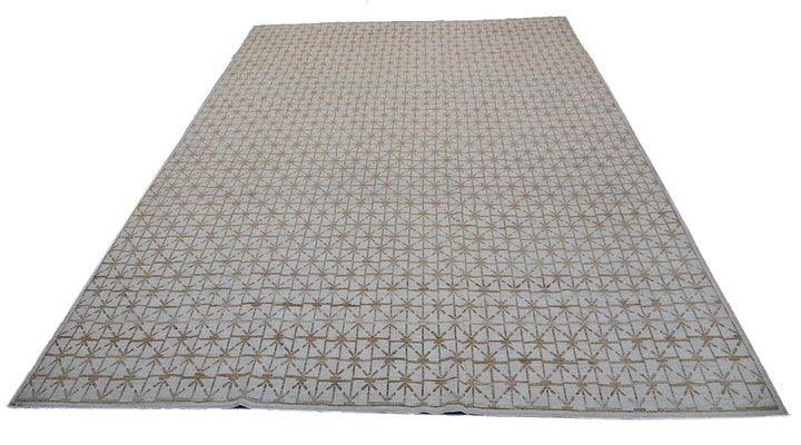 9'x12' Ariana  Hand Knotted Geometric Iron gate Pattern Modern Rug