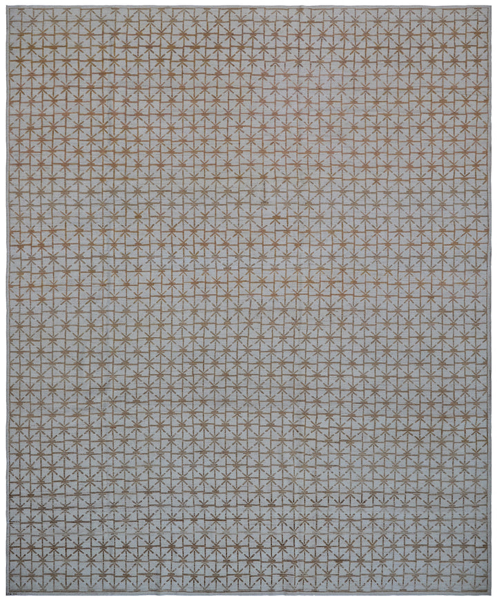 9'x12' Ariana  Hand Knotted Geometric Iron gate Pattern Modern Rug