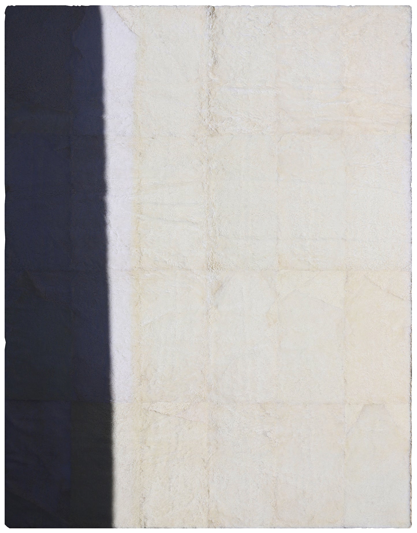 10'x14' Ariana Modern Solid White Sheep Skin Rug