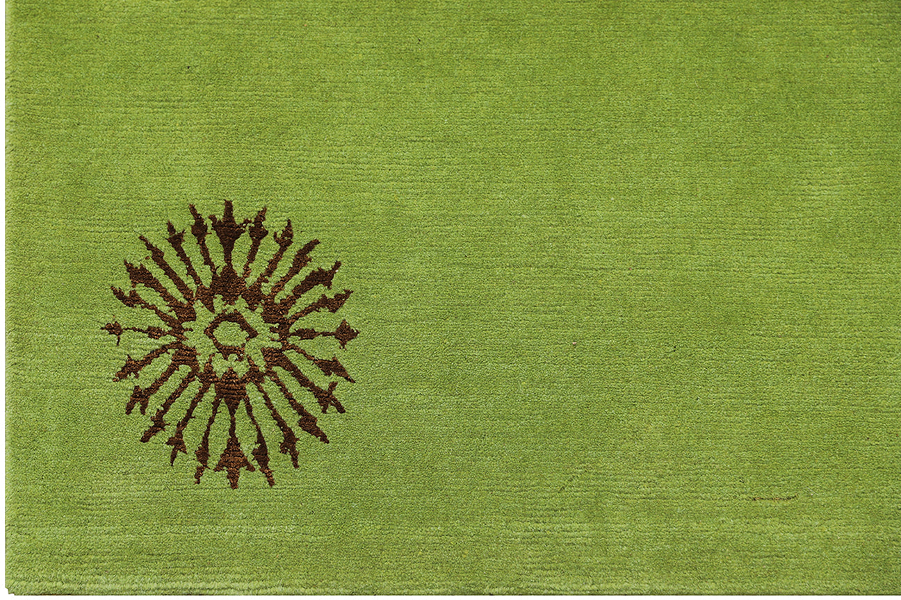 8'x10' Green Ariana Modern Rug