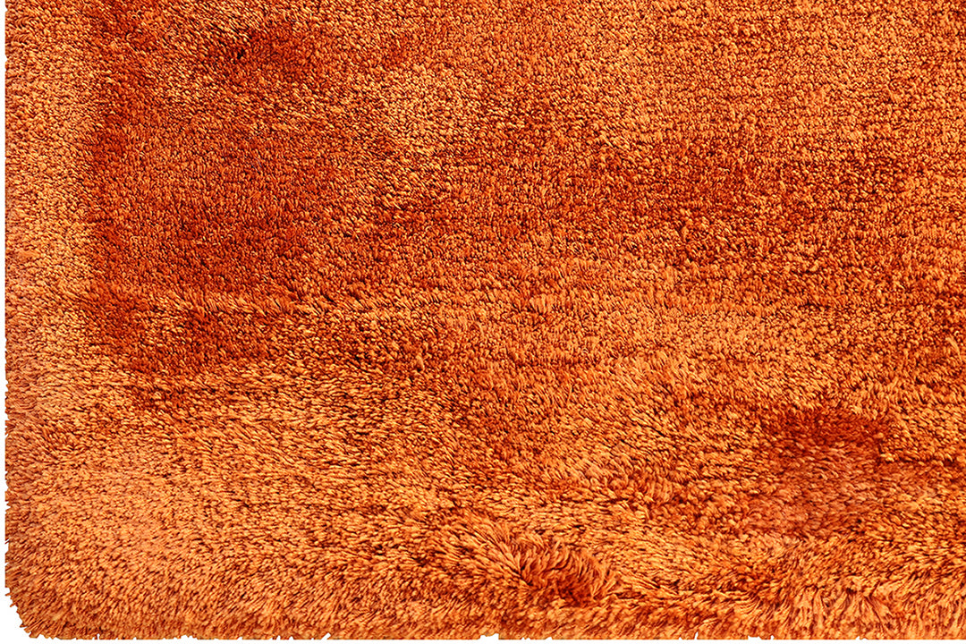 8'x10' Ariana Modern Orange Solid Banana Silk Rug