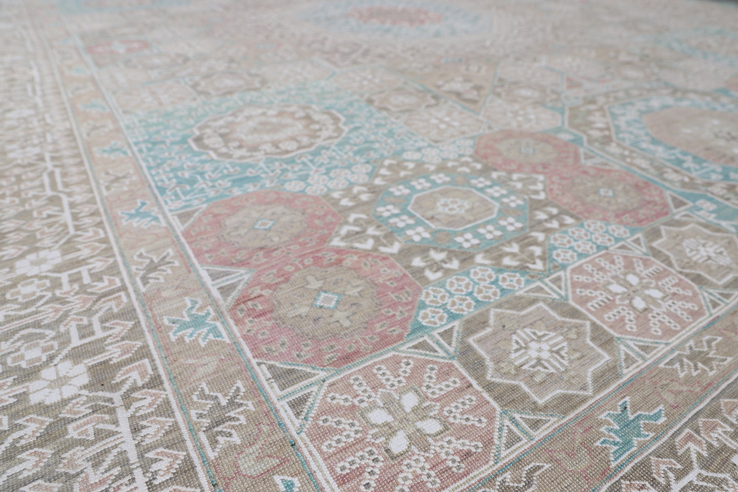 9'x12' Ariana Mamluk Design Blue Ivory Beige Traditional Rug