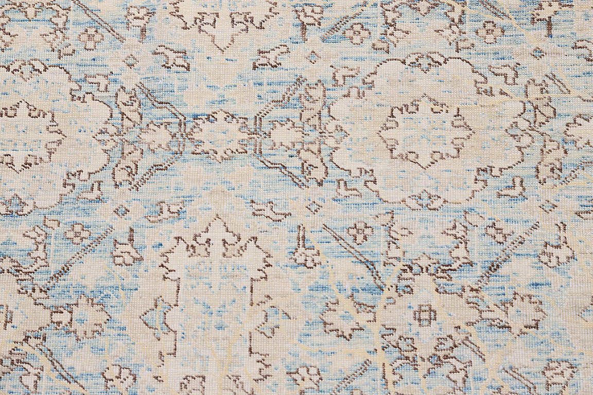 6'x8' Ariana Agra Design Blue Ivory Traditional Rug