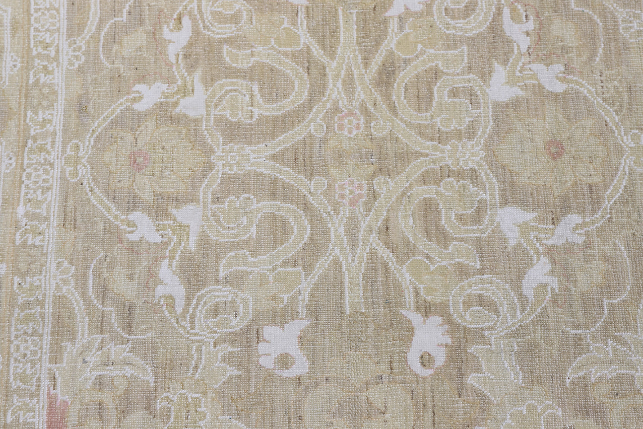 4'x20' Ariana Tabriz Design Cream Ivory White Pink