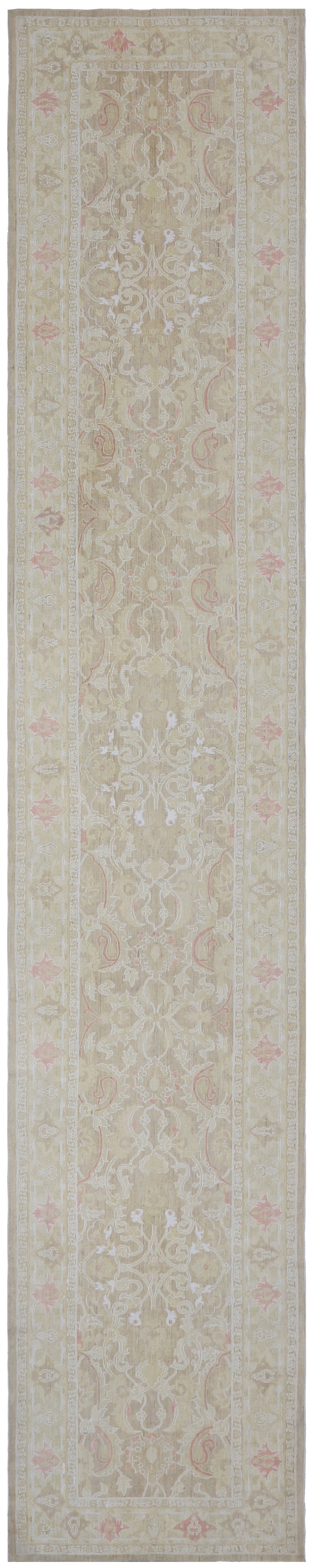 4'x20' Ariana Tabriz Design Cream Ivory White Pink
