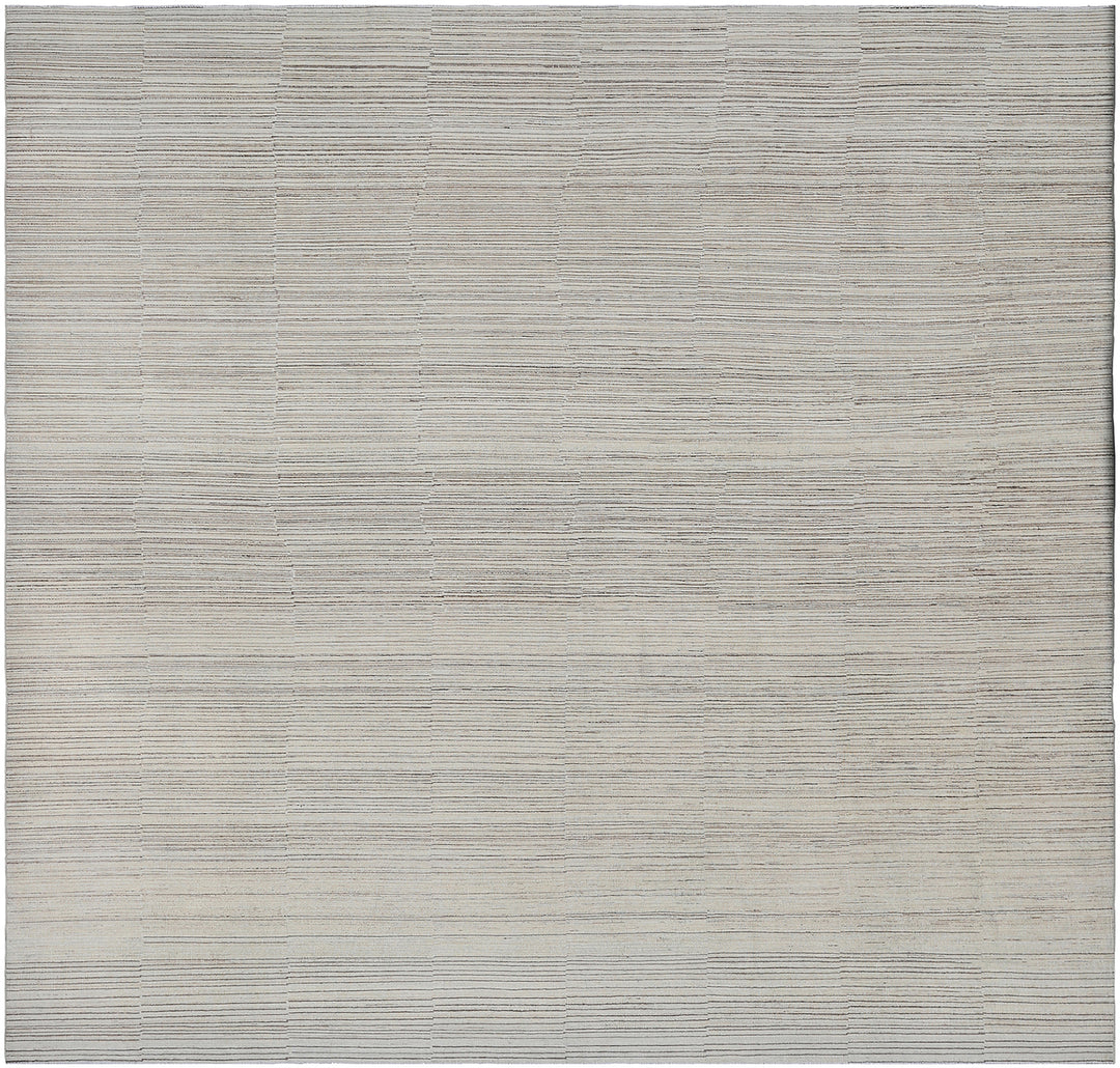 10'x10' Wool Rug |Ariana Square Stria Modern Rug