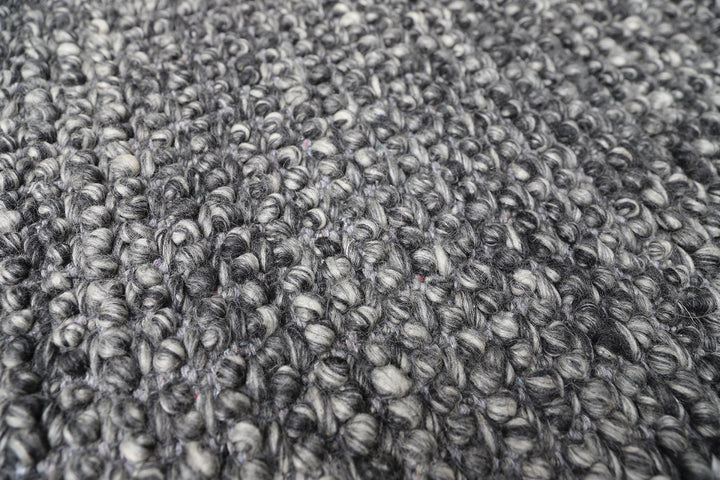 8'x8' Round Rug | Ariana Modern Grey Hand Woven Loop Round Rug