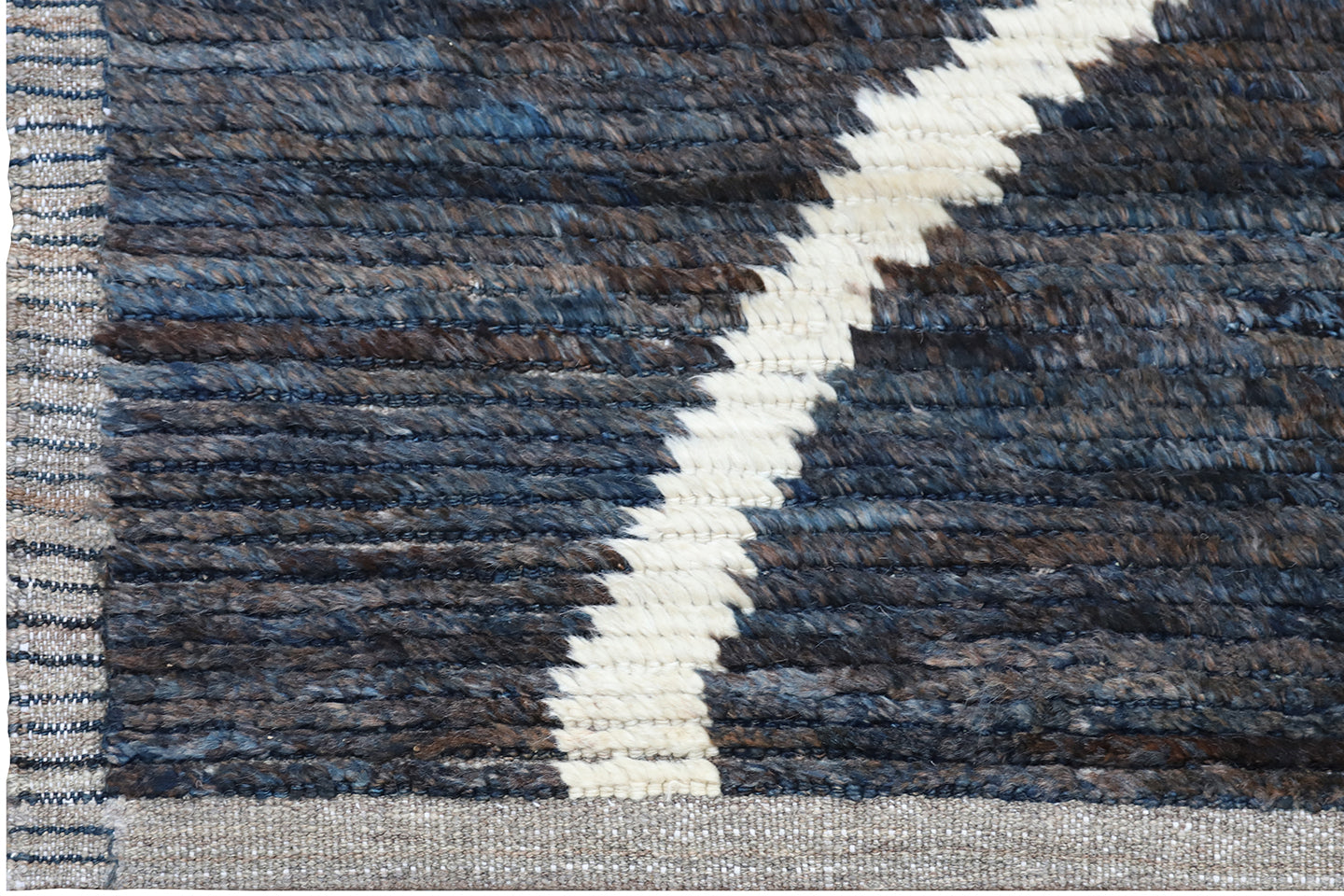 13'x17' Navy and White Contemporary Moroccan Design Area Rug