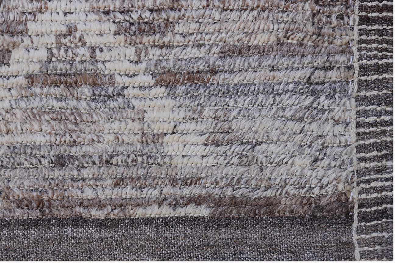 10'x13' Brown and Grey Contemporary Moroccan Style Shag Ariana Barchi Rug