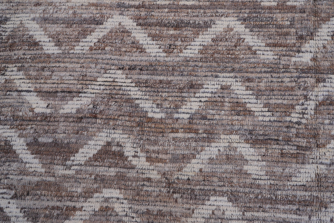 10'x13' Brown and Grey Contemporary Moroccan Style Shag Ariana Barchi Rug