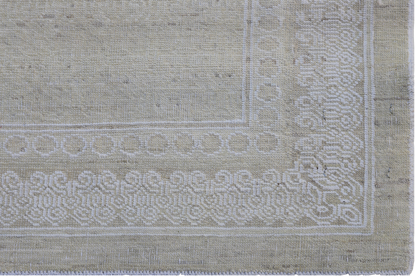 8'x10' Soft Washed-out Pale Cotton Wool Ariana Transitional Rug