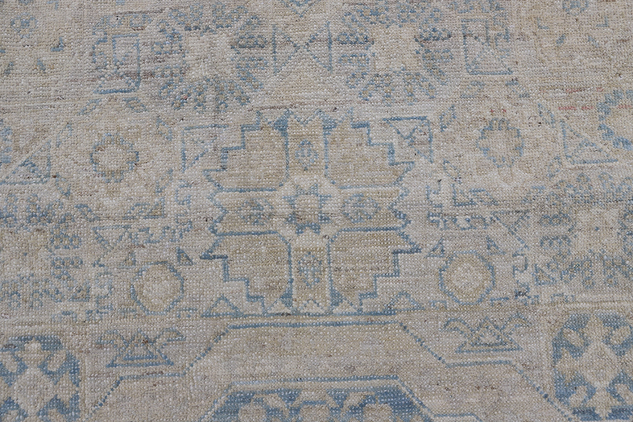 9'x12' Ariana Mamluk Ivory Blue Rug